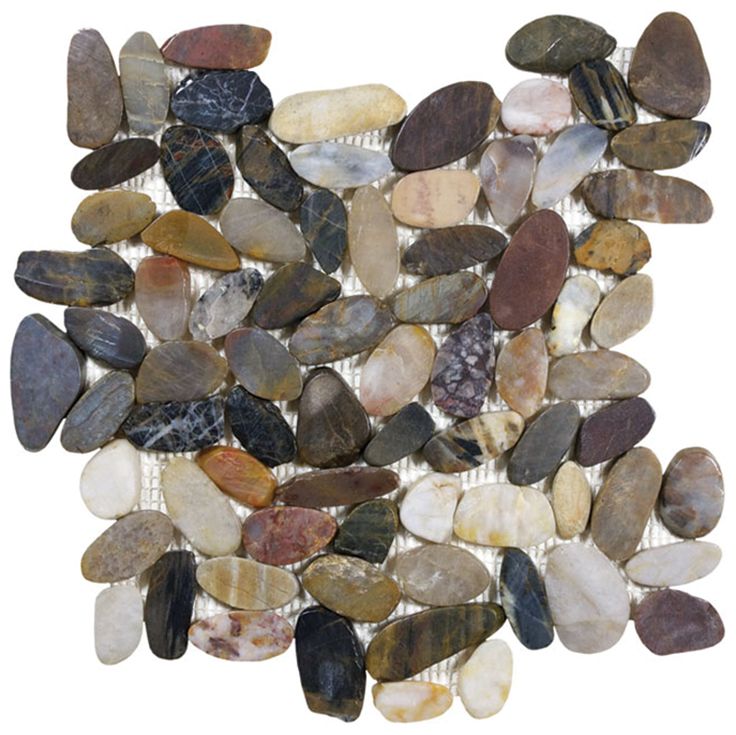 several different types of rocks are arranged in a mosaic pattern on a white background,