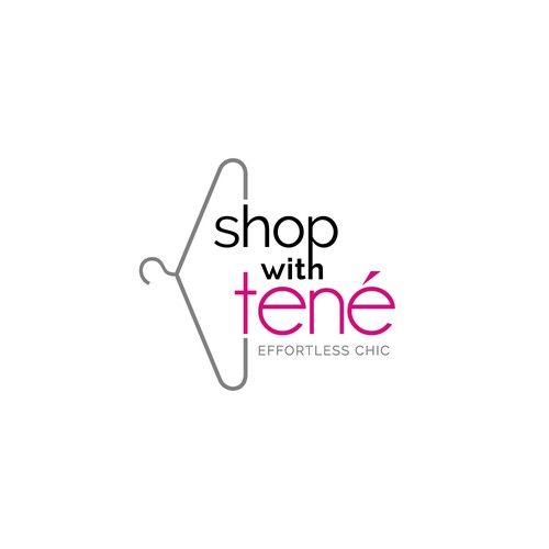 the logo for shop with tene, an effortless chic store that is open to