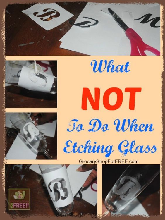 What NOT To Do When Etching Glass! T is back with another great tip - What NOT to Do When Etching Glass! Would you like to see a trial and error tip? I definitely have one for you today. I thought I would try glass etching and I learned a few things. I want to share a bit of wisdom with you so you do not make the mistakes I made. Etch Glass Ideas, Etched Wedding Glasses, Etched Glass Ideas Christmas Gifts, Diy Glass Etching Ideas, Wine Glass Etching Ideas, Etched Wine Glasses Wedding, Glass Etching Ideas, Glass Etching Diy, Etching Diy