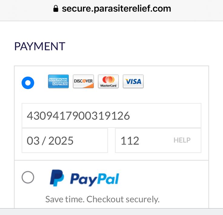 the payment screen for paypaal