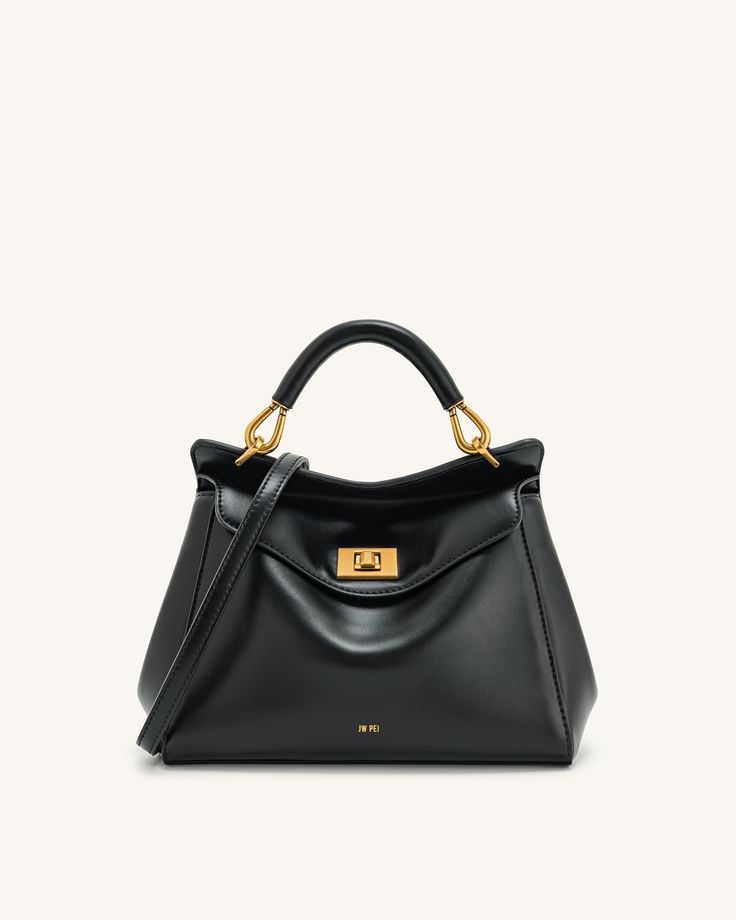 Lucia Classic Top Handbag - Black Purse Trends, Jw Pei, Unique Handbag, Top Handbags, Work Bags, Black Purses, Elegant Accessories, Bag Handle, Handle Bag