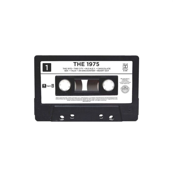 an old black and white cassette with the words the 1970 on it's side