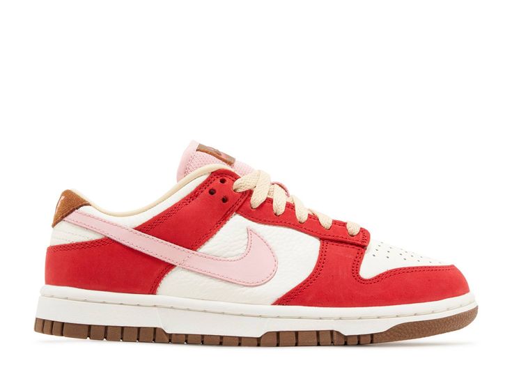 Wmns Dunk Low Premium 'Bacon' - Nike - FB7910 600 - sport red/sheen/sail/medium brown | Flight Club Wmns Dunk Low, Jordan 4’s, Shoes Wishlist, Sb Dunks, Jordan Yeezy, Sneakers Art, Flight Club, Jordan 8, Jordan 2