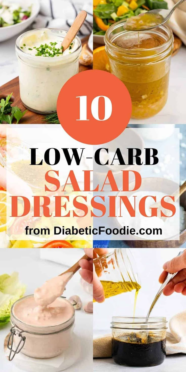 the top 10 low carb salad dressings from diabeticfoodie com