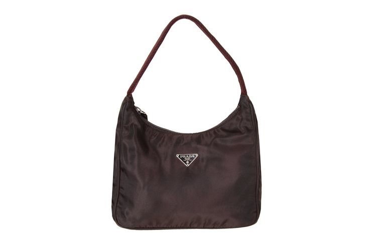 "SOLD Authentic vintage Prada tessuto mini hobo bag. -Nylon fabric -Dark brown color -Made in Italy -Excellent vintage condition. Minor scuffing on triangle plaque as shown on pictures. No odor.  Dimensions:  Height: 6\" (11 3/4 with strap) Width: 7 3/4 Depth: 2 3/4 Colors can differ from one monitor to another. Please feel free to contact me if you have any question about this bag - I'm happy to help!" Mini Hobo Bag, Vintage Prada, Shoulder Bag Vintage, Dark Brown Color, Mini Purse, Bag Vintage, 90s 2000s, Hobo Handbags, Nylon Bag