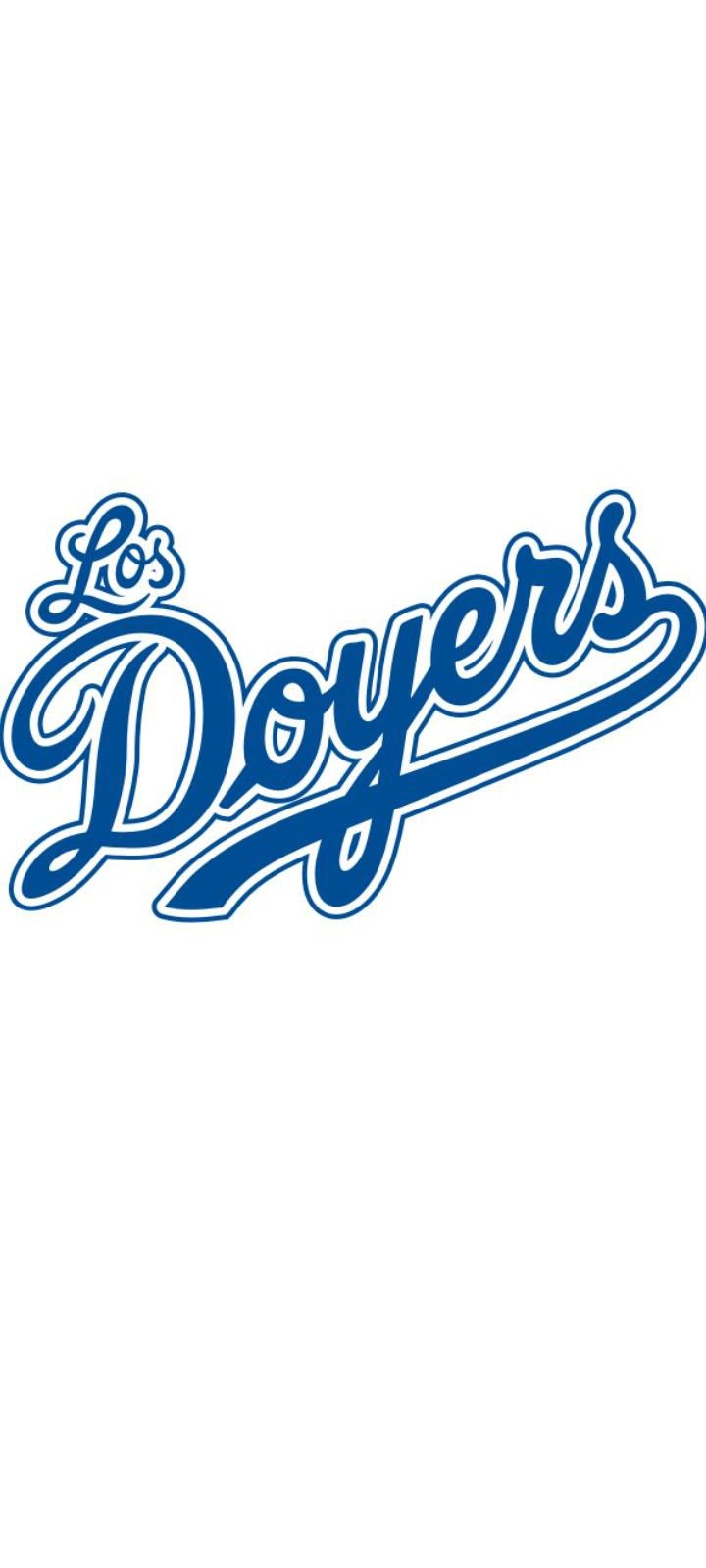 the los angeles dodgers logo on a white background