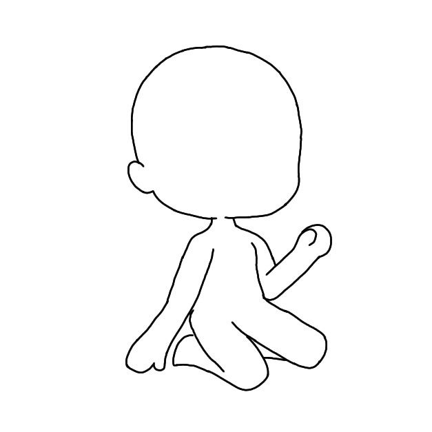 the outline of a person sitting down with their legs crossed and one hand on his chest