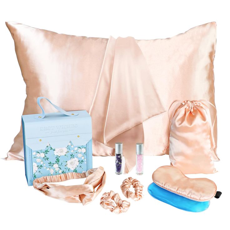 PRICES MAY VARY. 【TEENAGE GIRL GIFTS IDEA FOR ANY OCCASION】💖This teenage girls satin accessories gift is a special & magical gift for 10-20 years old girls, teacher gifts for women, white elephant gifts, gift for daughter, granddaughter, niece or sister. Satin Maintain her skin soft and moisturized to beautify her face, it is a wonderful gift for girls on birthdays, Valentinesday, Christmas, Halloween, Thanksgiving, back to school, Easter or New Year Eveor any occasion. 【PERFECT BIRTHDAY GIFTS Sister Birthday Gifts, Satin Eye Mask, Gifts For Teenage Girls, Girl Gift Set, Birthday Gifts For Teens, Satin Pillowcase, Birthday Gifts For Sister