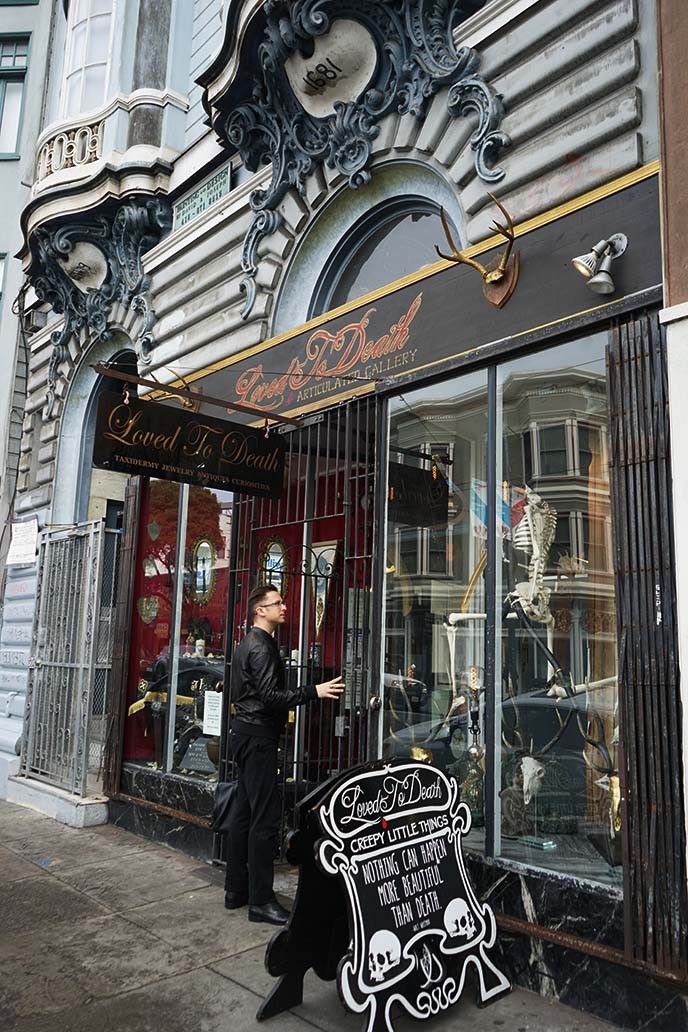 a man standing in front of a store