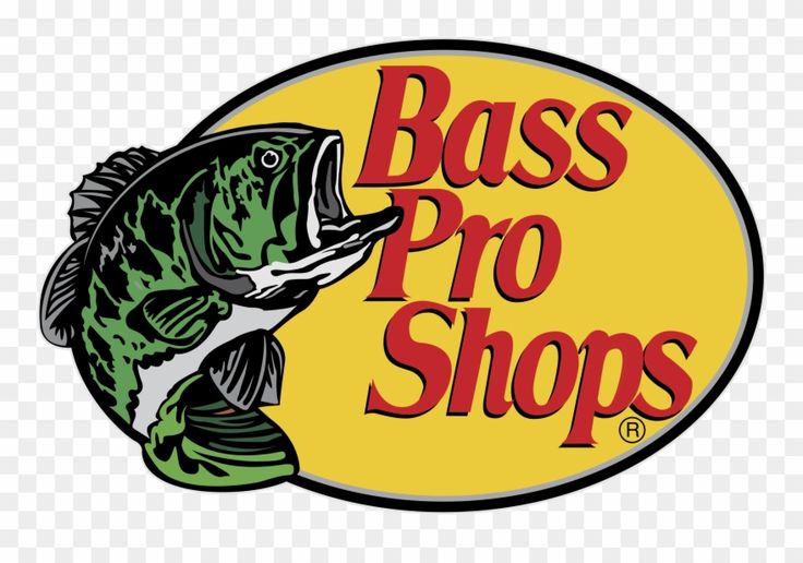 bass pro shops logo on a black background