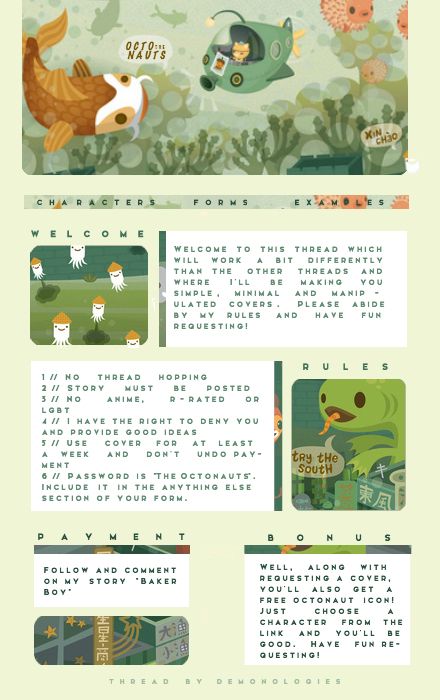 an info sheet with different types of animals and plants on it's side, including fish