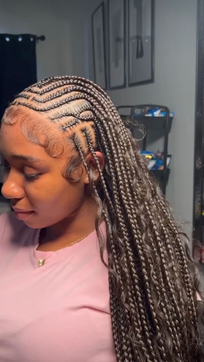 Braided Hairstyles For Black Women Cornrows, Quick Natural Hair Styles, Box Braids Hairstyles For Black Women, Cute Braided Hairstyles, Braided Cornrow Hairstyles, Cute Box Braids Hairstyles, Braided Hairstyles For Teens, Quick Braided Hairstyles, Protective Hairstyles Braids