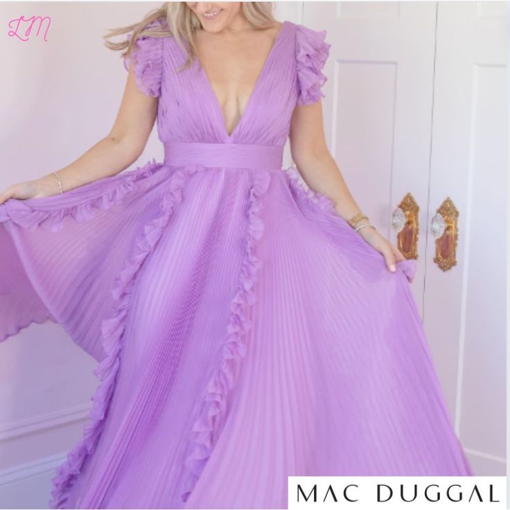 Purchased As An Option For A Bridesmaids Dress. I Ended Up Going With Another Option. Still In The Same Condition, Unaltered. Reposhing This Item I Purchased From @Mycloset1707. Questions? Leave A Comment Below! Mac Duggal Dresses, Bridesmaids Dress, Mac Duggal, Lilac Color, A Line Gown, Cap Sleeve, Cap Sleeves, Lilac, A Line