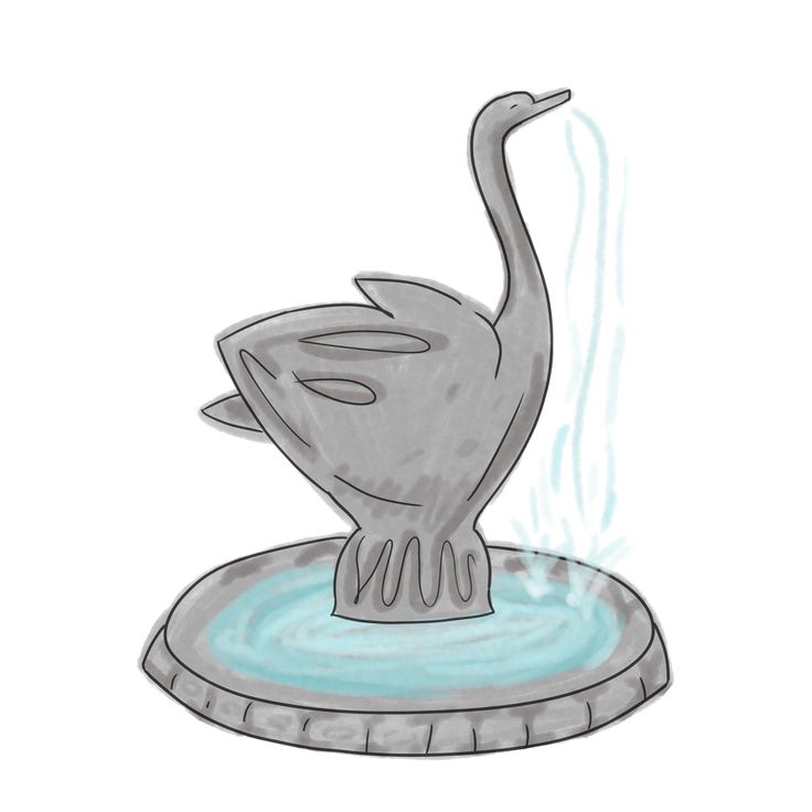 an image of a bird on top of a fountain