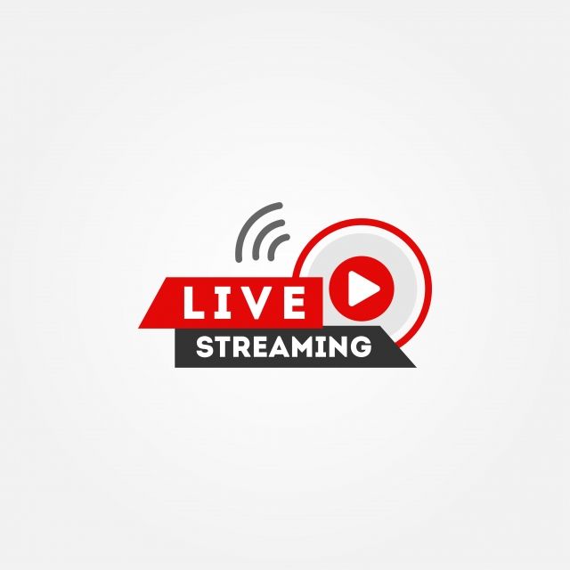 the logo for live streaming, which is designed to look like a red and black arrow