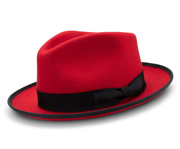 Red 2 ½ Wide Brim Wool Felt Hat Dobbs Hats, Wide Brim Felt Hat, Stacy Adams Shoes, Popular Hats, Mens Hats Fashion, Flat Caps, Hat Size Chart, Mens Hats, Hats Fashion