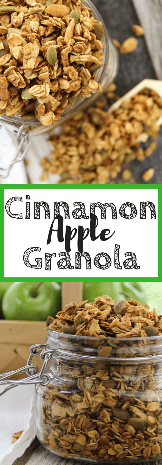 two glass bowls filled with granola on top of a table