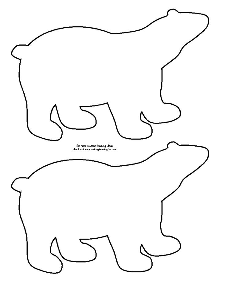 two polar bears cut out from paper