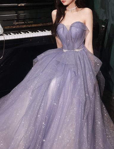 Prom Dresses Sparkle, Gaun Tulle, Cheap Prom Dresses Online, Kore Ulzzang, Purple Prom, 파티 드레스, Dress Wedding Guest, Sequin Evening Dresses, Prom Dress Inspiration