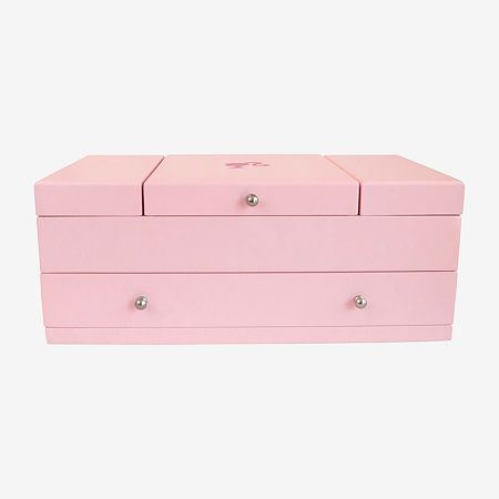 a pink chest with two drawers on top