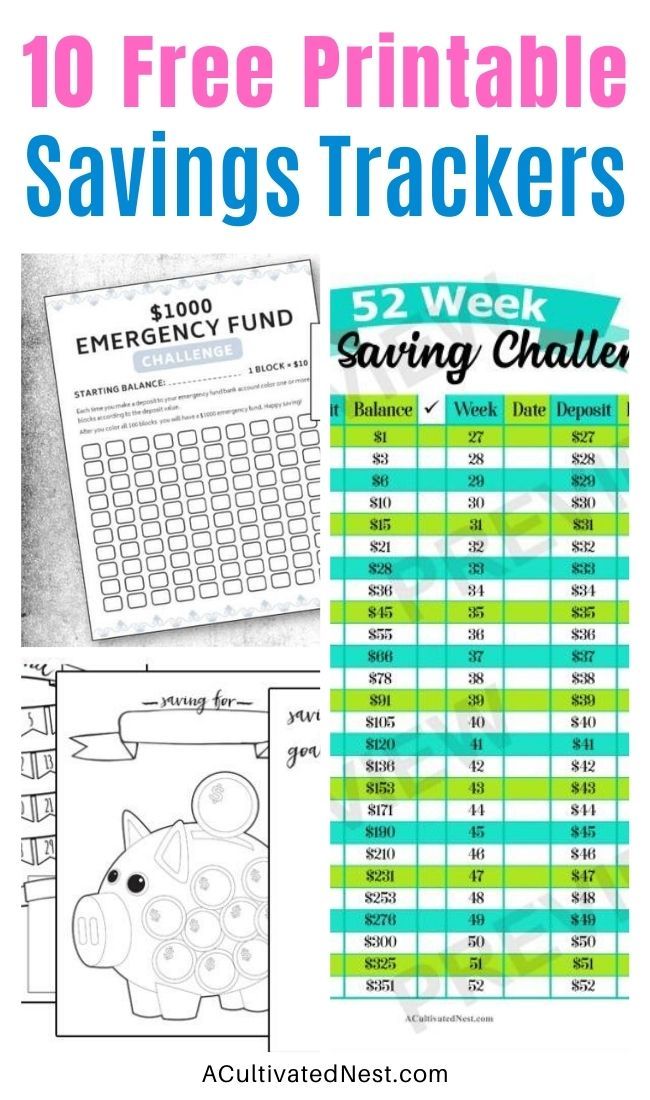 the free printable savings tracker for kids to help them save money and keep their balance