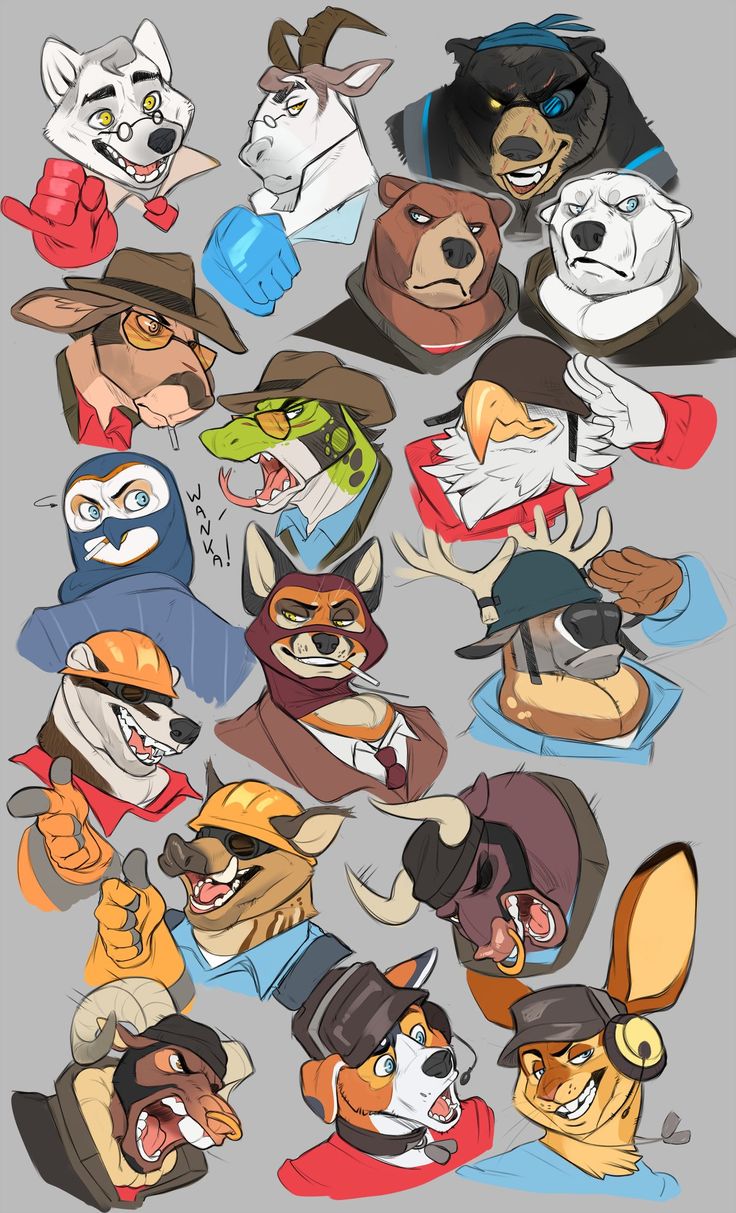 an image of many different cartoon characters