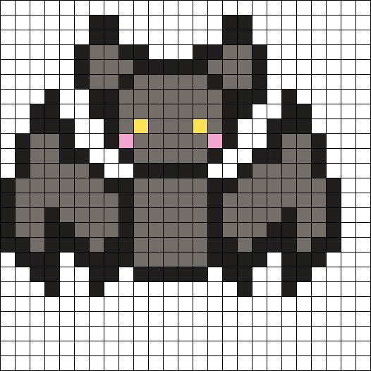 an image of a black cat with yellow eyes on it's face in the middle of a cross stitch pattern