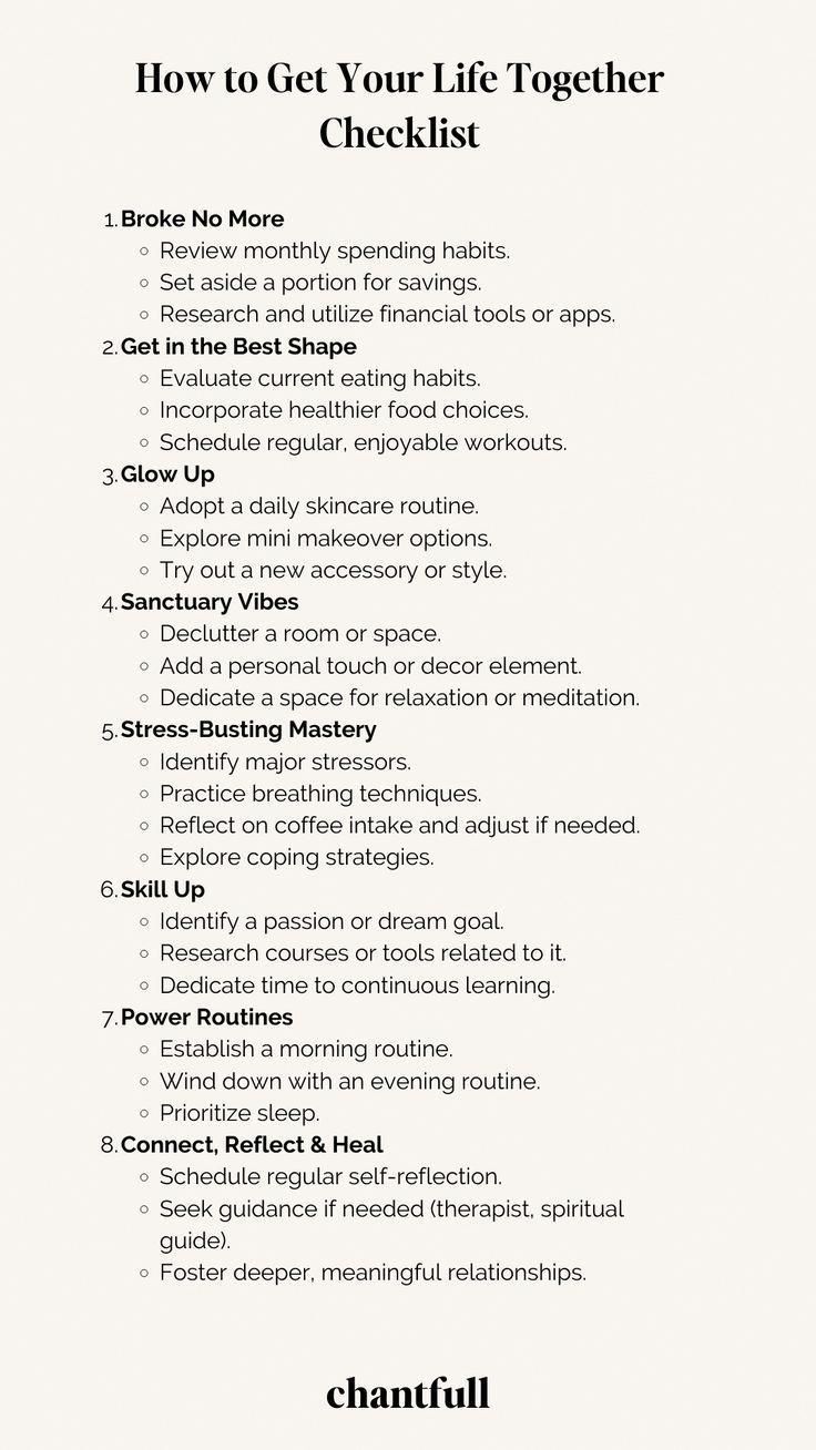 2024 Checklist Goals, How To Live Your Best Life Quotes, Checklist To Get Your Life Together, Getting My Life Together Journal, How To Plan My Life, Restart Your Life Checklist, Improving Your Life, Life Checklist Things To Do, How To Plan Goals