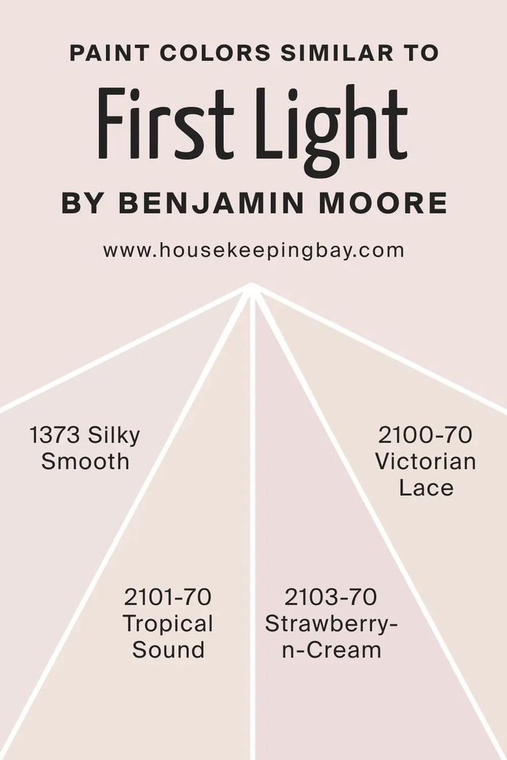 the color scheme for paint colors similar to first light by benjamin moore, which is