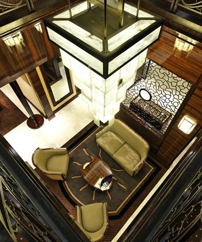 an aerial view of a living room and dining area