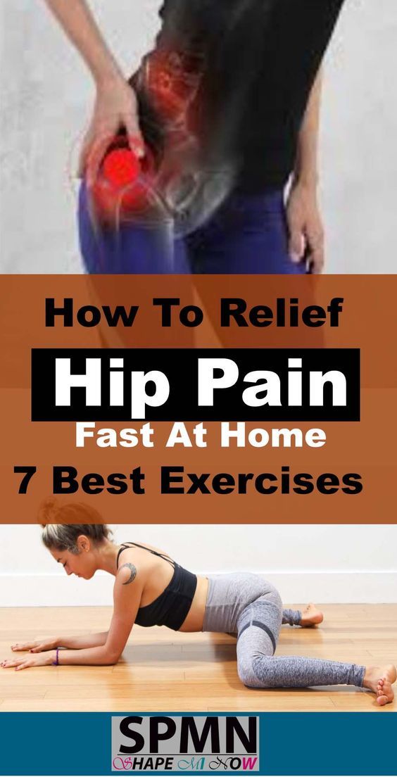 a woman is doing exercises on the floor with her back to the camera, and text overlay reads how to relief hip pain fast at home 7 best exercises