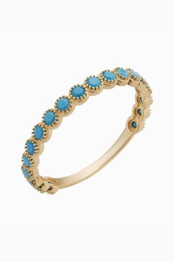 Dive into a turquoise oasis with our Oasis Ring. Crafted with 14k solid gold, 18 genuine turquoise stones are set with a vintage feel to to give this ring a modern, yet, forever look. Grab yours before it vanishes like a mirage! Metal: 14k Yellow Gold Dimensions: 3mm Wide Weight: 1.6 Grams (Includes Stones) Construction: 18 Genuine Turquoise Stones Origin: Crafted in Istanbul, Turkey Gold Turquoise Jewelry, Gold And Turquoise Jewelry, Turquoise Stones, Genuine Turquoise, Istanbul Turkey, Turquoise Jewelry, Turquoise Stone, Womens Jewelry Rings, Oasis