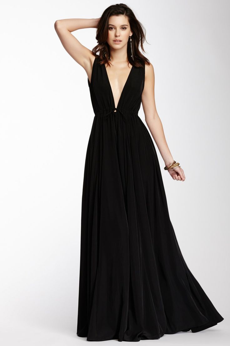 V Neckline Dress, Ladies Choice, Evening Style, Deep V Neck Dress, Wardrobe Wishlist, Rachel Pally, Female Style, Black Floor, Neckline Dress