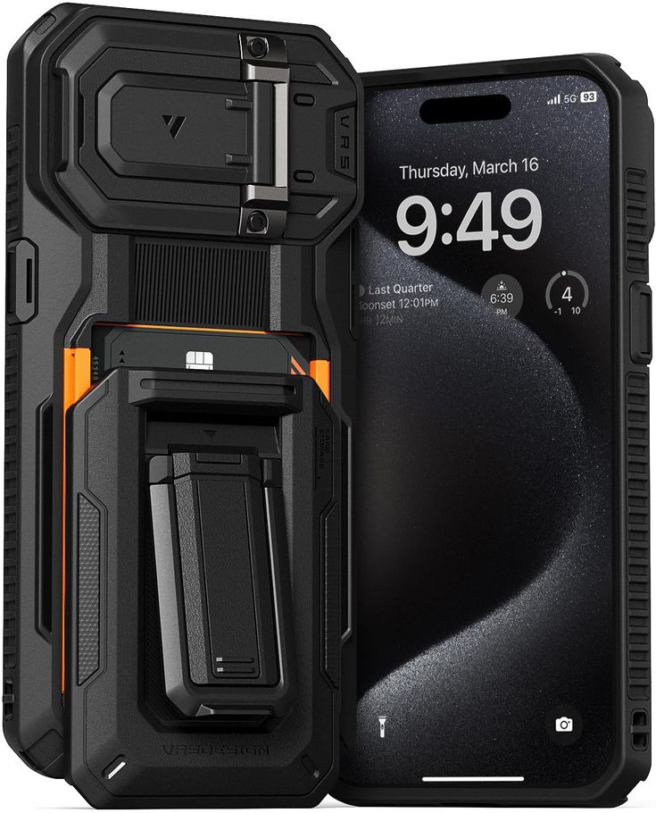 an iphone case that is open and showing the battery compartment