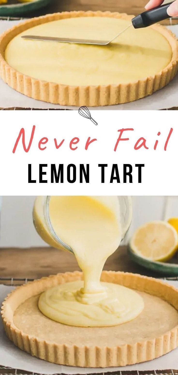 lemon tart being drizzled on top of it