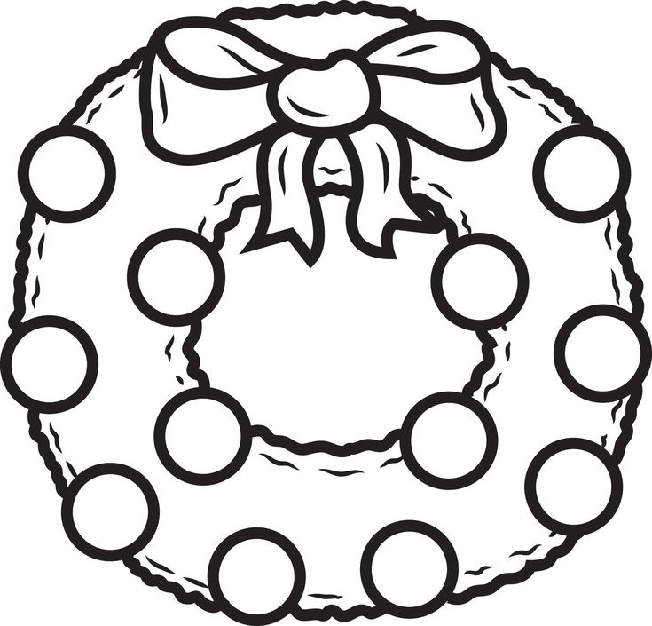 FREE Printable Christmas Wreath Coloring Page for Kids Christmas Wreath Coloring Pages, Wreath Coloring Pages, Daisy Activities, Christmas Reef, Worksheets For Preschoolers, Animal Rabbit, Easy Christmas Wreaths, Study Help, Preschool Christmas