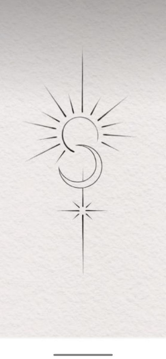 an image of the sun and moon on paper