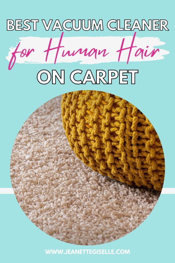 the best vacuum cleaner for human hair on carpet with text overlay that reads best vacuum cleaner for human hair on carpet