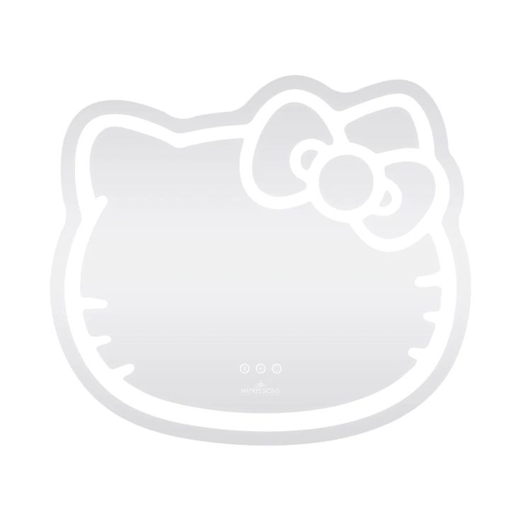 an image of a white hello kitty face