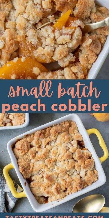 small batch peach cobbler is an easy dessert recipe that's ready in under 30 minutes