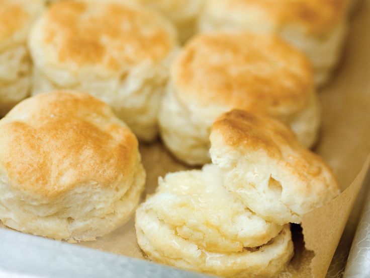 some biscuits are sitting in a metal pan