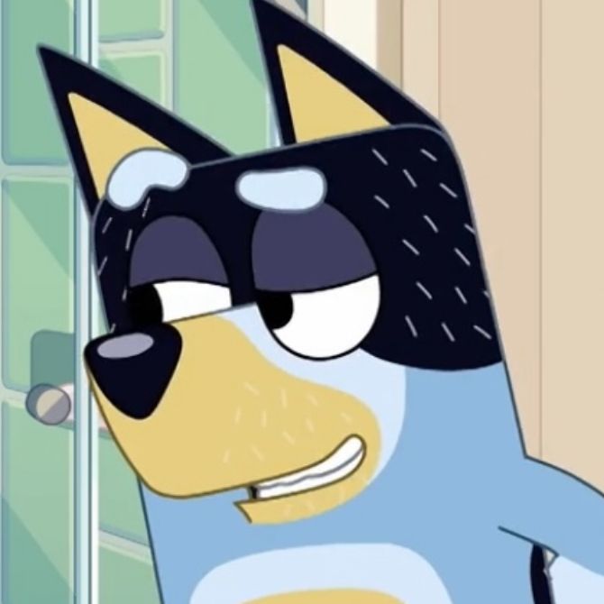 a cartoon dog wearing a batman mask standing in front of a door