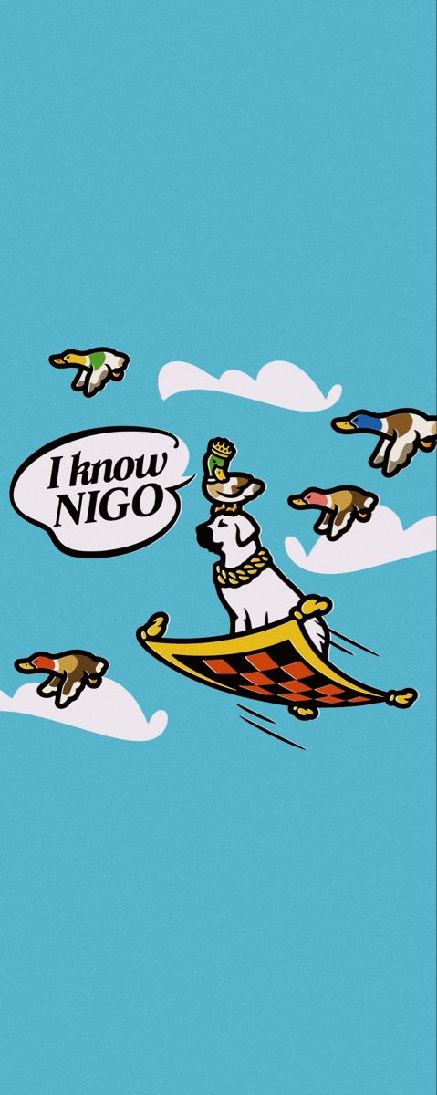 an image of a man riding a surfboard in the air with birds flying around