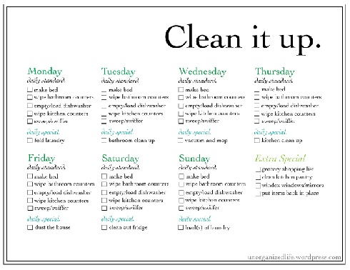 a clean it up printable is shown