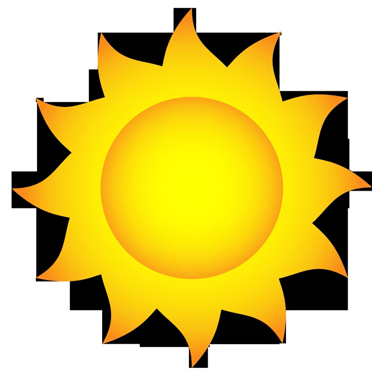 the sun icon in flat style on a white background