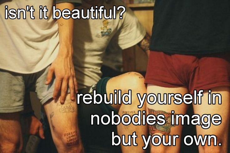 two men standing next to each other with tattoos on their legs and the caption isn't it beautiful?