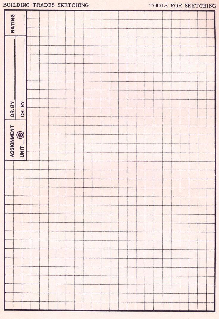 a graph paper with the words building trades sketching and tools for drawing on it