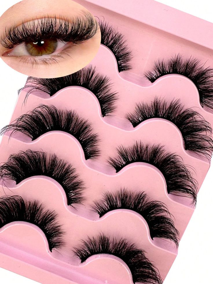 New 5Pairs Manga Lashes Faux Mink Eyelashes Cat Eye Eyelashes Natural Full False Eyelashes Volumized Eyelash Extension Travel Essentials Makeup Tools Black    Synthetic Fiber  Full Strip Lashes   Beauty Tools, size features are:Bust: ,Length: ,Sleeve Length: Cat Eye Eyelashes, Eyelashes Cat Eye, Manga Lashes, Wispy Eyelashes, Lash Extension Kit, Cat Eye Lash, Fox Eyes, Eyelash Extension Kits, Diy Lash Extensions