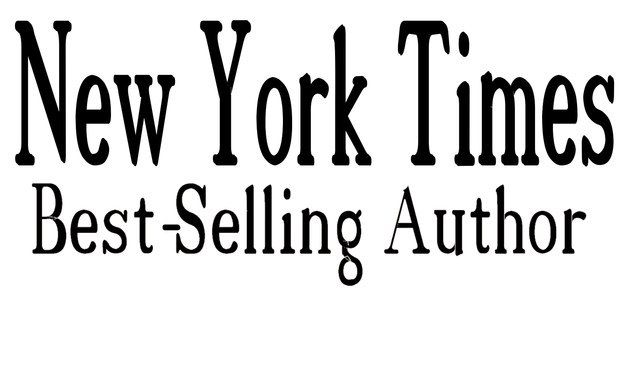 the new york times best selling author logo is shown in black on a white background