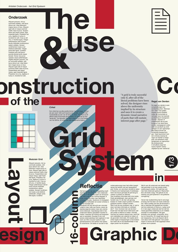 an image of a magazine cover with the title'the use and construction of the grid system in graphic design '